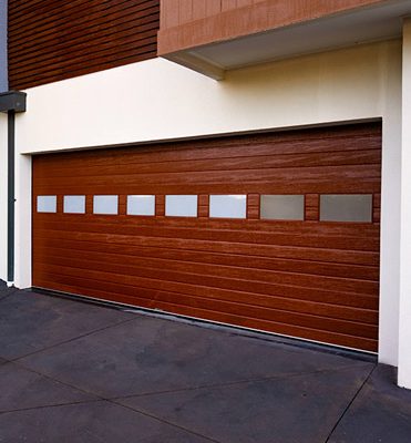 Slimline Terrain with frosted windows Garage Doors