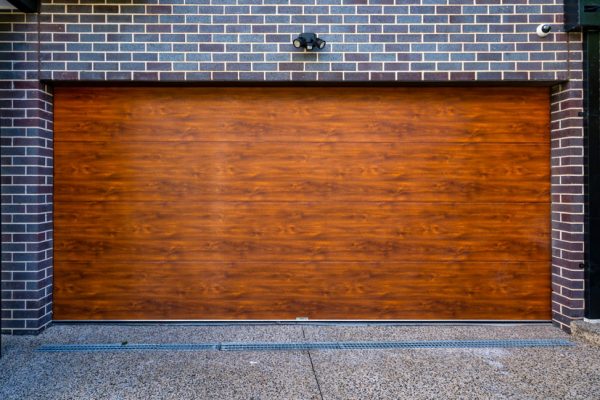 Flatline Portabella Finish (Golden Oak) Garage Door