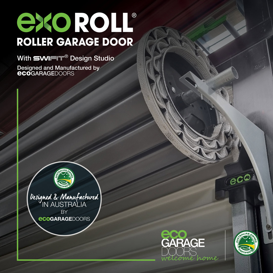 ExoRoll Roller garage door – manufactured by EcoGarageDoors