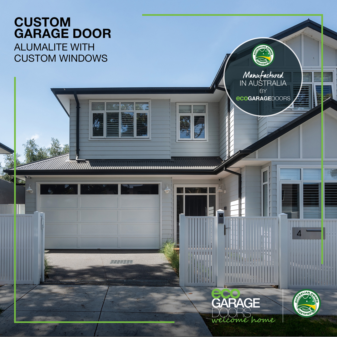 Custom garage door-alumalite with custom windows
