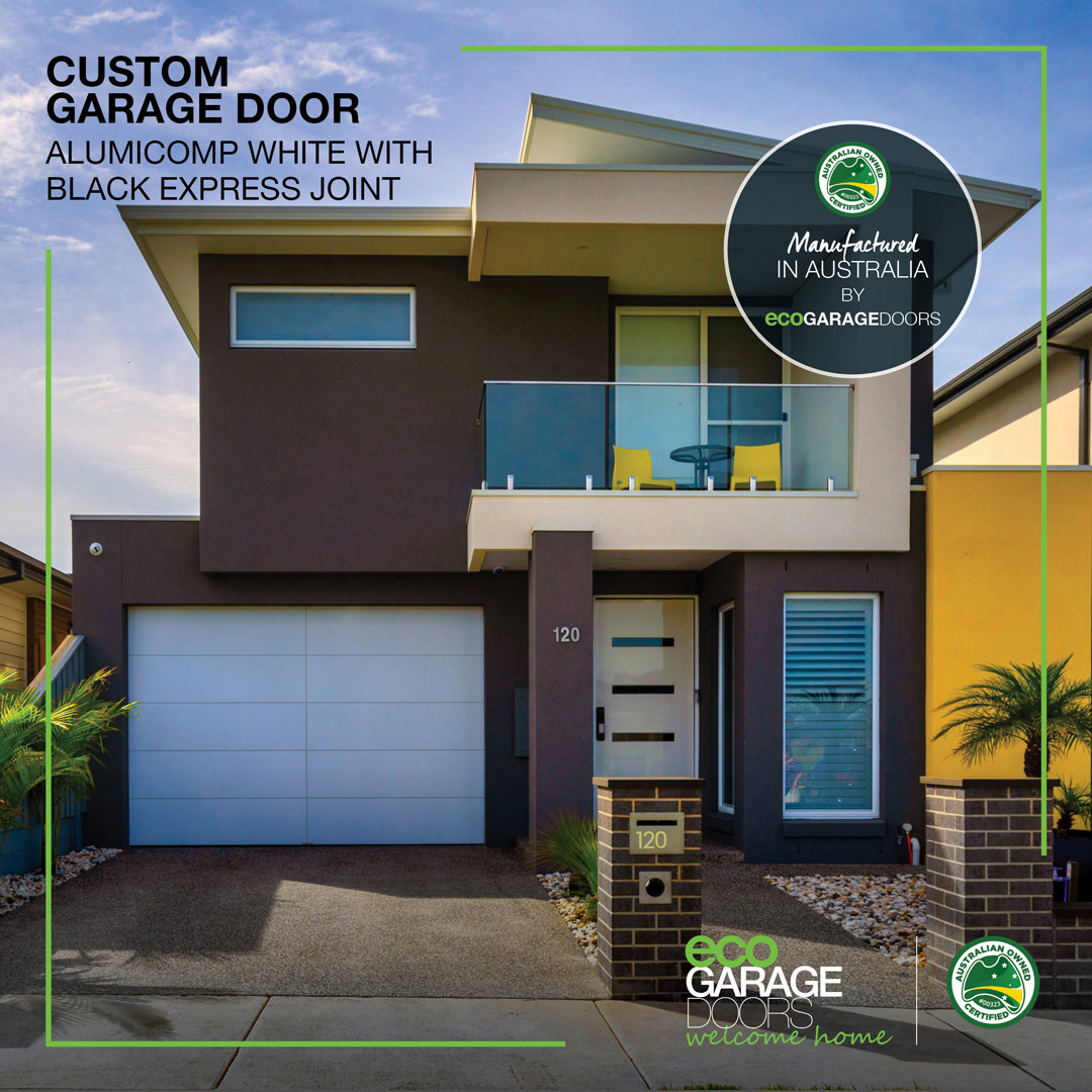 Eco Garage Doors Custom Door - Alumicomp with black express joint
